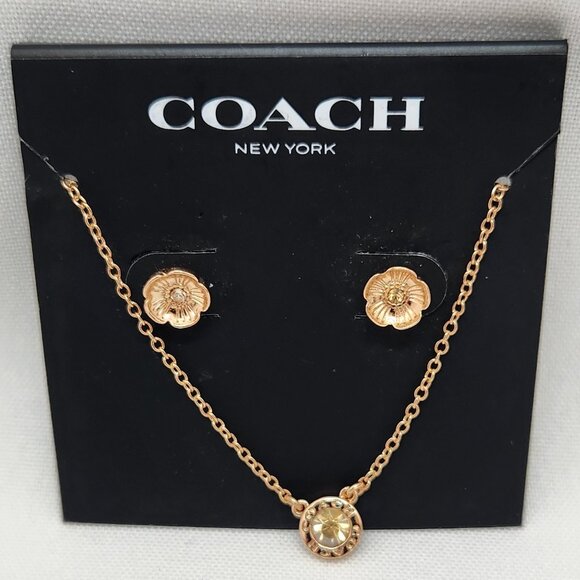 Coach Necklace And Earrings #707 - Picture 3 of 12